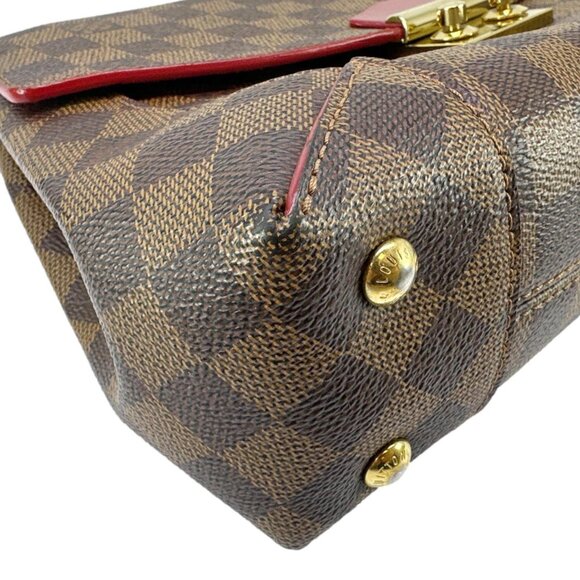 Louis Vuitton  Caissa Damier Ebene Chain Clutch Shoulder Bag Brown - Picture 7 of 12